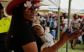 Ibidunni Ighodalo with one of the babies