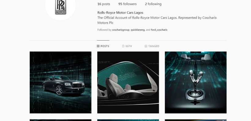 Rolls Royce Lagos Instagram